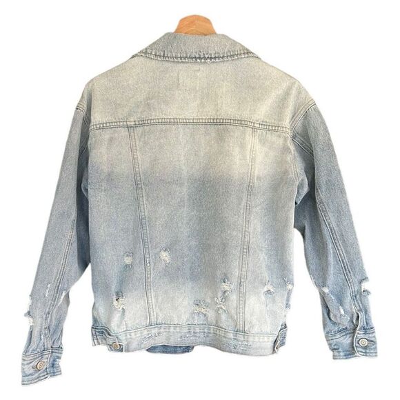 Bridge By Gly For Buckle Distressed Washed Denim Jacket Size XS - Picture 4 of 8